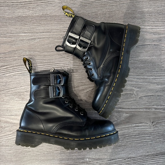 EUC Women’s Dr.Martens 1460 8-Eye Bex Buckle Boot - Black - Picture 4 of 5